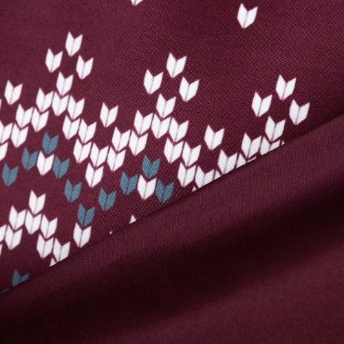 Matt Biancheria da letto natalizia in microfibra Eurofirany maroon - decorata con una stampa in stile scandinavo