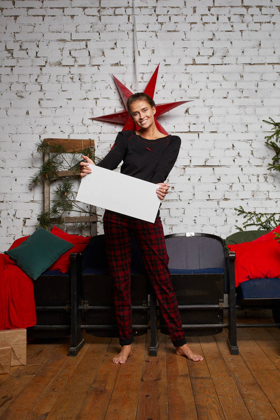 Ordesa Pigiama da donna manica lunga, pantaloni lunghi Moda italiana - nero/stampa