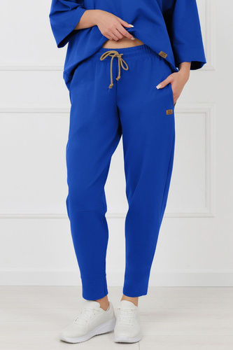 Pantaloni tuta Kaori Italian Fashion cotone cobalto