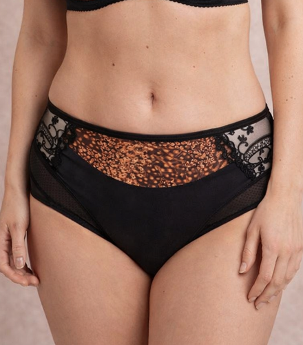 Vena VF-473 slip nero-cannella – slip donna comodi con dettagli in pizzo