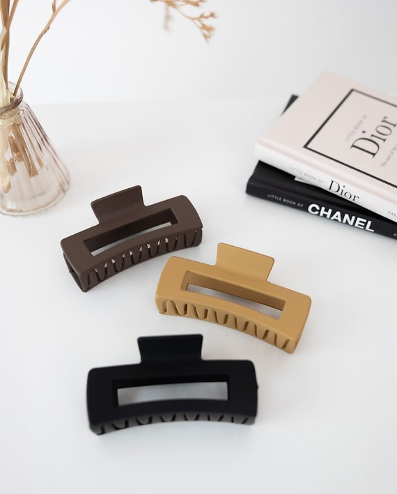 Elegante fermaglio per capelli W26 Sensis - 10 cm - cammello