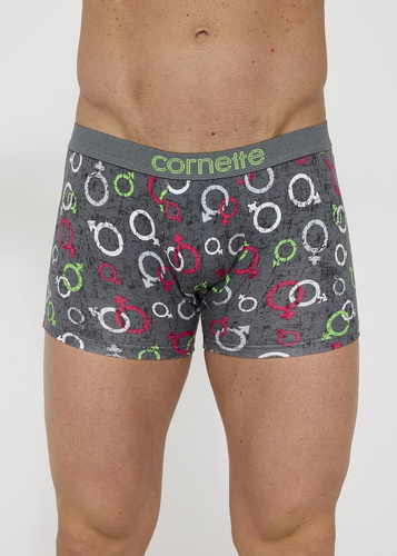 508/165 Boxer Cornette High Emotion - Boxer da uomo in cotone con motivo colorato ed elastico piatto
