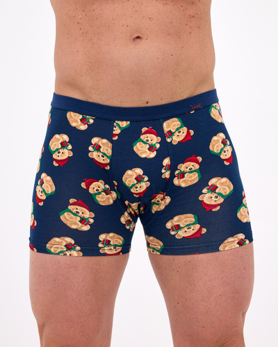 007/83 Cornette - boxer natalizi da uomo, 95% cotone 5% elastan, confezionati