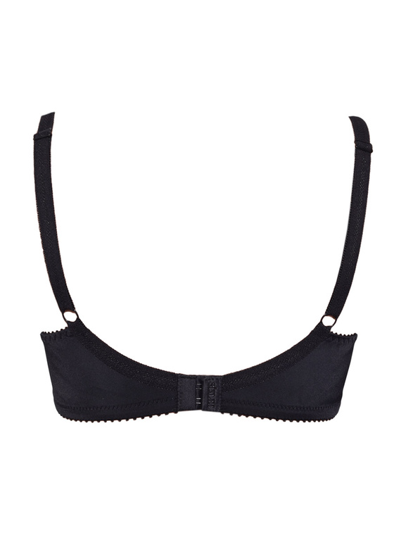 Donna 1962 Reggiseno morbido con ferretto in microfibra, cotone, nero