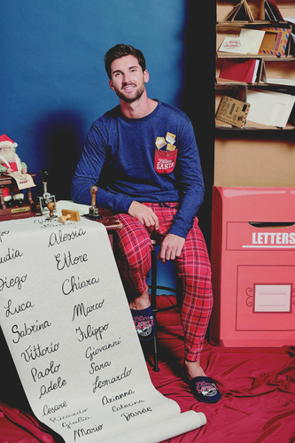 Pigiama Gioew da uomo blu Sorbetto - festivo, a quadri, comodo ed elegante