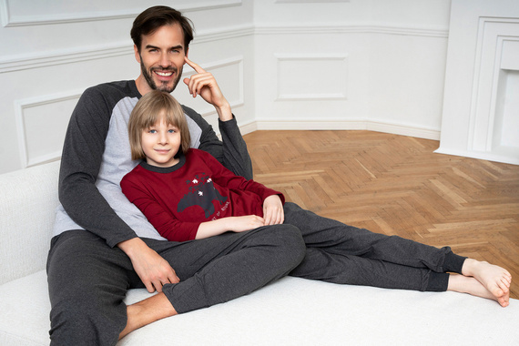 Morten Pigiama bambino Moda italiana bordeaux/c.melange