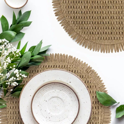 Sottopiatto Eurofirany elegante tovaglietta da tavola glamour Joan natural
