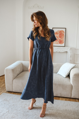 Milk & Love Lovely Dress Long abito premaman e per allattamento blu navy
