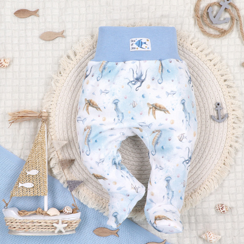 ABN-5456 Sea Of Joy Nini - mezza calza per bambino in cotone biologico, elastico in vita