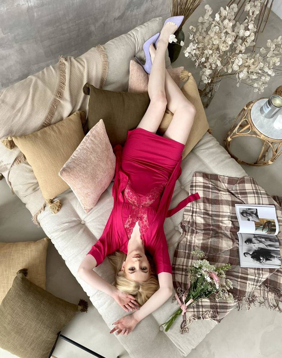 879 Camicia da notte Agnes Forex - amaranto