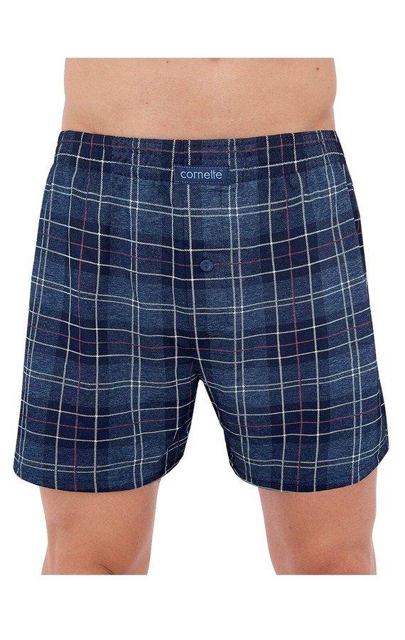 945/06 Boxer Cornette da uomo - Confezione da 3 in cotone, grigio/blu