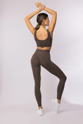 Leggings donna SPAIO Flex Innergy 2.0 senza cuciture al cioccolato, supporto al recupero