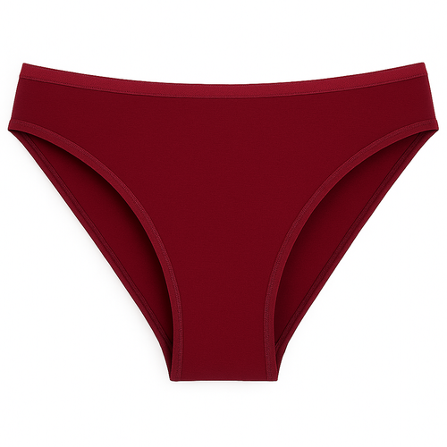 004 Limited Mutandine da donna De Lafense - classiche, vita bassa, viscosa - bordeaux