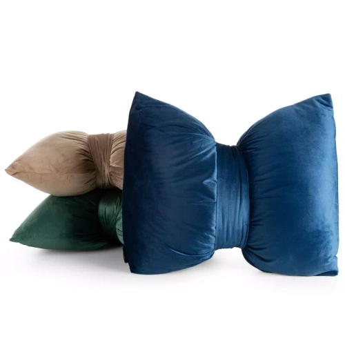 Cuscino natalizio Eurofirany blu navy 45x55 - fiocco in velluto