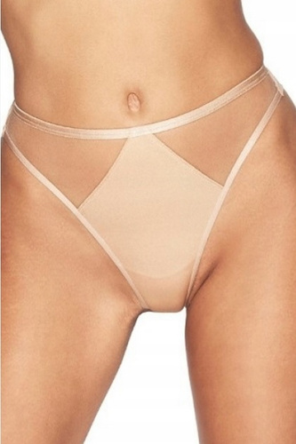 Perizoma Lou S-932/2 Kinga pelle/odc.beige - Microfibra liscia, rete beige, comfort