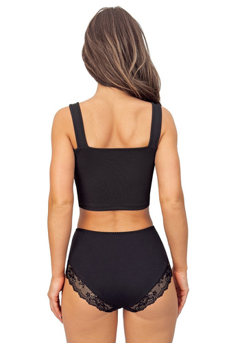 Mutandine 238 Donna nero - mutandine da donna in cotone con inserti in pizzo