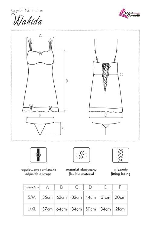 Wahida LC 90189 Set, chemise e perizoma LivCo Corsetti Fashion