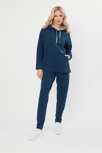 Felpa con cappuccio da donna Lagos Moda italiana - denim