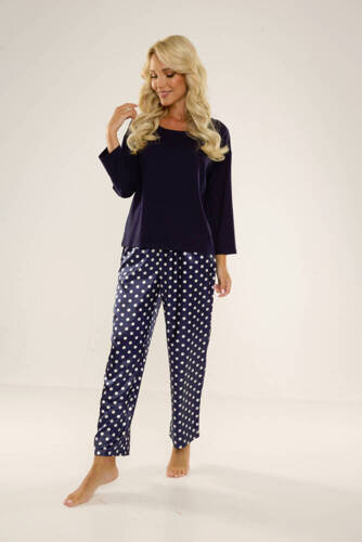 731 Magnolia Pigiama da donna De Lafense - blu marino