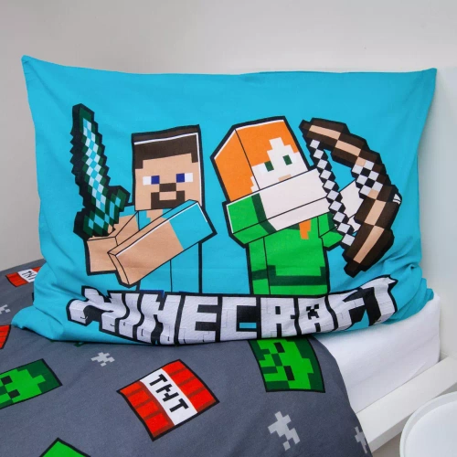 Biancheria da letto in cotone Minecraft "We Got This" Jerry Fabrics - 140x200 cm, 100% cotone, reversibile