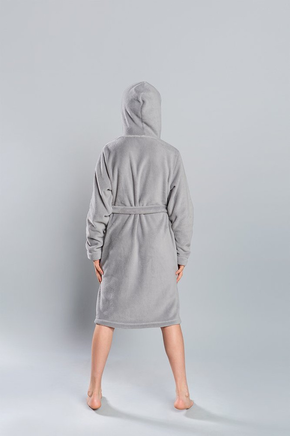 Mimas Accappatoio da uomo con cappuccio Moda italiana - grigio