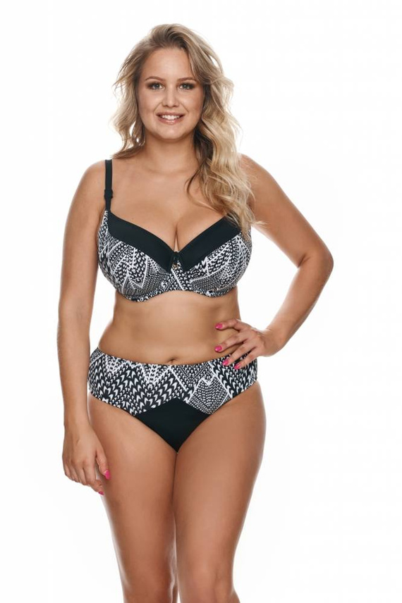Reggiseno da bagno Fiji Big Lupoline - bianco e nero