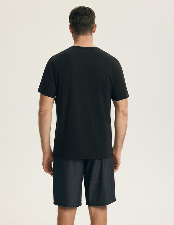 Pigiama Uomo Henderson 44608 Post Nera 100% Cotone Manica Corta