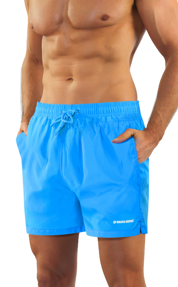 Sesto Senso costume da bagno uomo shorts mare ad asciugatura rapida tasche sea blue 