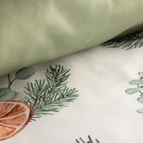 Biancheria da letto natalizia Orange Eurofirany in microfibra bianca con cerniera