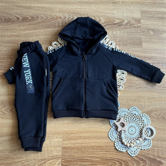 Tuta Mamatti da bambino DR08 Merry Christmas - marrone, top e pantaloni con zip e tasche