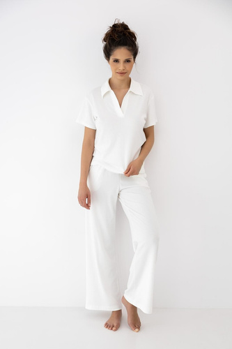 Sensis Zuri ecru pigiama donna – cotone e modal lungo