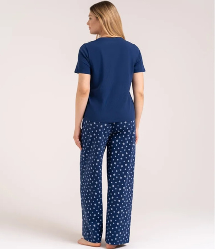 Moraj PDD4300-025 Pigiama Donna Blu Navy 95% Cotone Natalizia