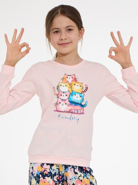 Pigiama bambina Cornette Young Girl 592/210 Friendship 100% cotone