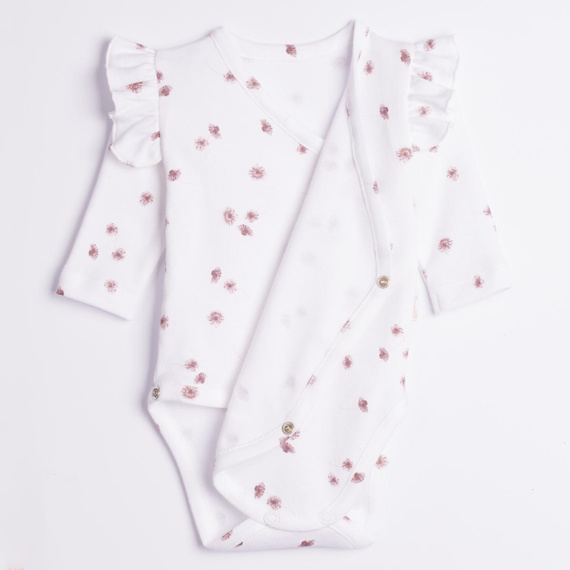 Nicol Hania 226094 Body incrociato manica lunga fiori crema