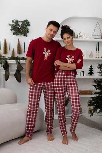 Jack Pajamas Sensis - pigiama da uomo in cotone con camicia e pantaloni a quadri