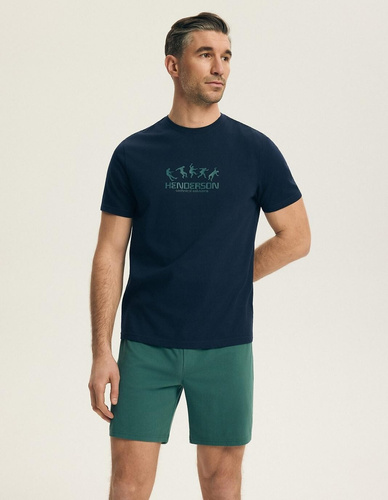 Pigiama Uomo Henderson Core 44499 Bet Navy 100% Cotone Manica Corta
