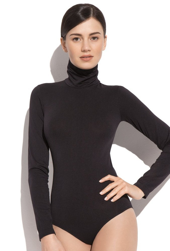 Gatta Body 5577 donna dolcevita senza cuciture manica lunga microfibra