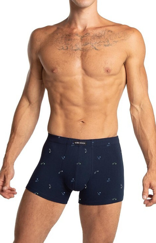 M-1074 Boxer Lama da uomo - cotone, 2 pezzi per scatola, nero e blu navy