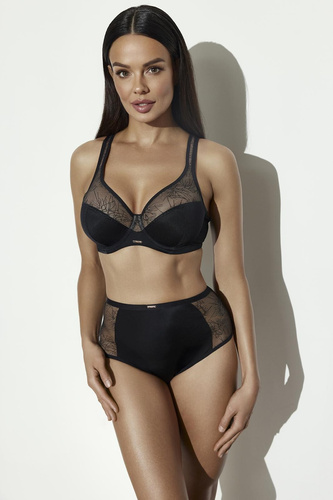 Figi brazylijskie 2297/B Black Ava koronkowe czarne S–3XL