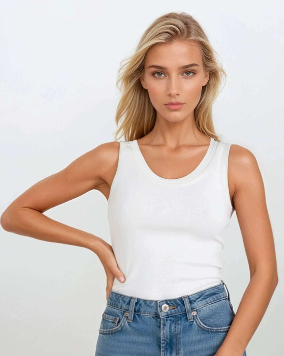 Top donna Eldar Active Carlana – top aderente in cotone a costine larghe