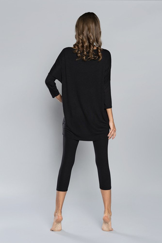 Pigiama da donna Mandala Moda Italiana - nero