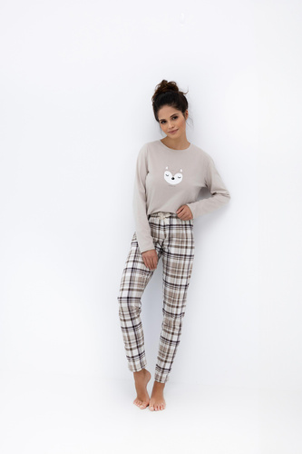 Pigiama donna Tinsley Sensis - cotone, lungo, a quadri