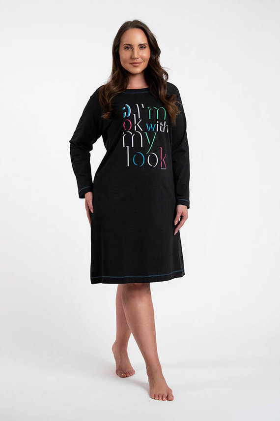 Camicia da notte Olza Moda italiana - nero