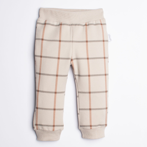221279 Kiku Nicol pantaloni tuta bambini a quadri con polsini