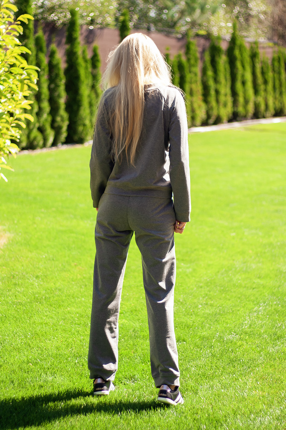 Set tuta donna Antao Mirale, cotone con elastan, produzione polacca - grigio