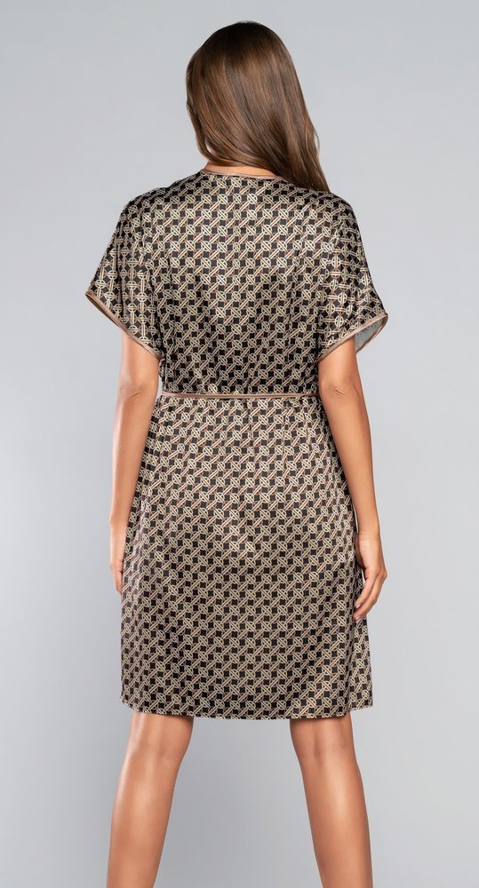 Accappatoio Ellipse a maniche corte Moda Italiana - marrone