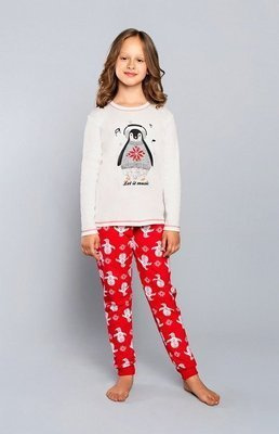 Pigiama Malika in cotone per bambina Moda italiana- ecri