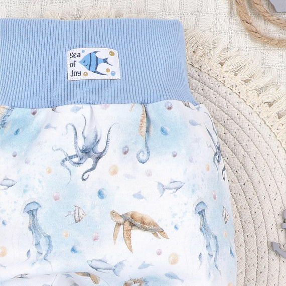 ABN-5456 Sea Of Joy Nini - mezza calza per bambino in cotone biologico, elastico in vita