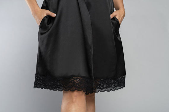 Touch Accappatoio a maniche corte Moda italiana - nero