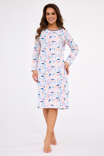 770/456 Hannah Cornette - camicia da notte da donna, in cotone, a maniche lunghe